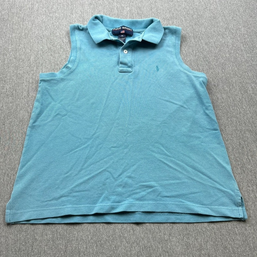 Polo Sport Ralph Lauren Sleeveless Golf Polo Tank Top Womens Medium Blue